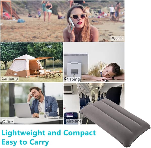 Ilmapatja Camping Pillow Beach Pillow Harmaa Matkapatja