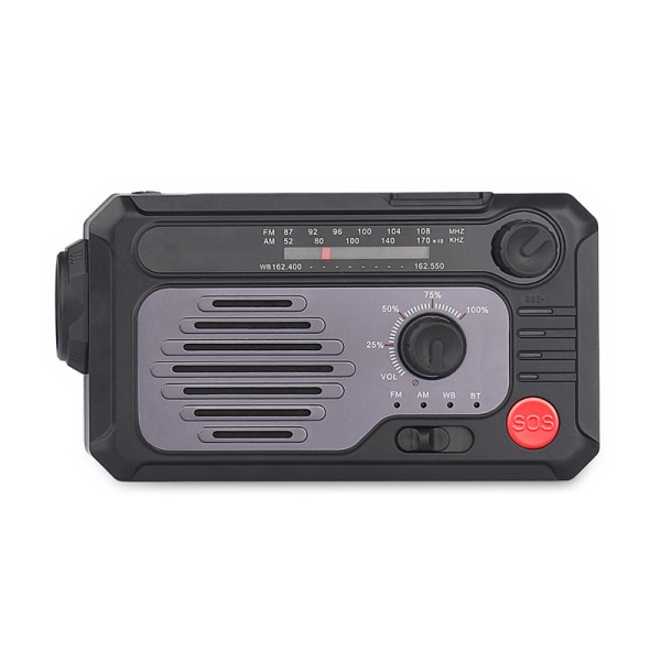 Solcellsdriven nödradio med NOAA WB-band, Bluetooth