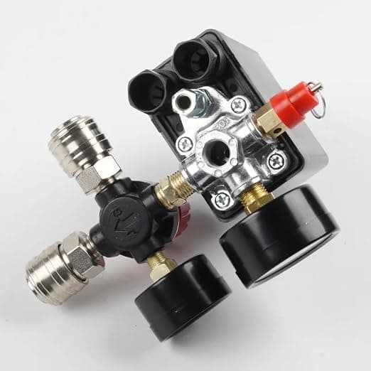 220V Luftkompressor Trykkbryter Regulator Kontrollventil med Instrumentkobling Pneumatiske Komponenter