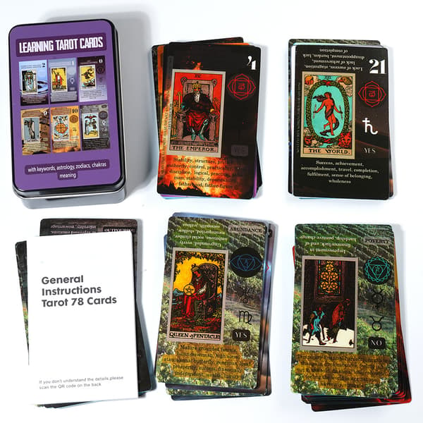 1 Den mest populära tarot-förgyllningsprocessen, högkvalitativ järnbox