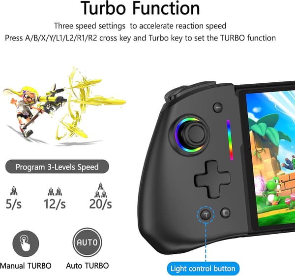 Switch-controllere til Nintendo Switch/OLED, Opgraderet Ergonomisk Håndholdt Tilstand Nintendo Switch OLED Controller i Fuld Størrelse