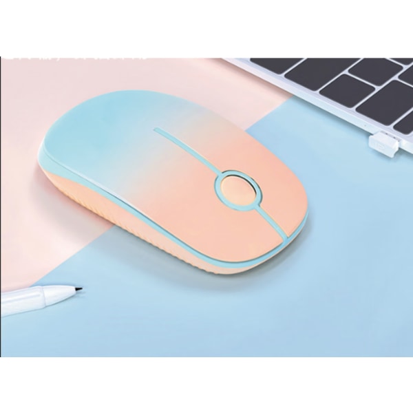 2,4G trådlös mus med USB mottagare, DPI 1600, tyst och platt