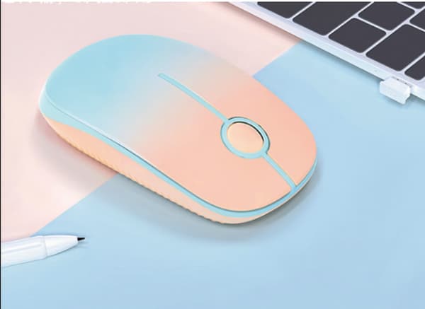 2,4G Trådløs Mus med USB-mottaker, DPI 1600, Stille og Flat