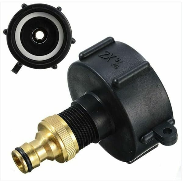 IBC-adapter med 3/4\" S60x6 IG-stik til IBC regnvandsbeholder