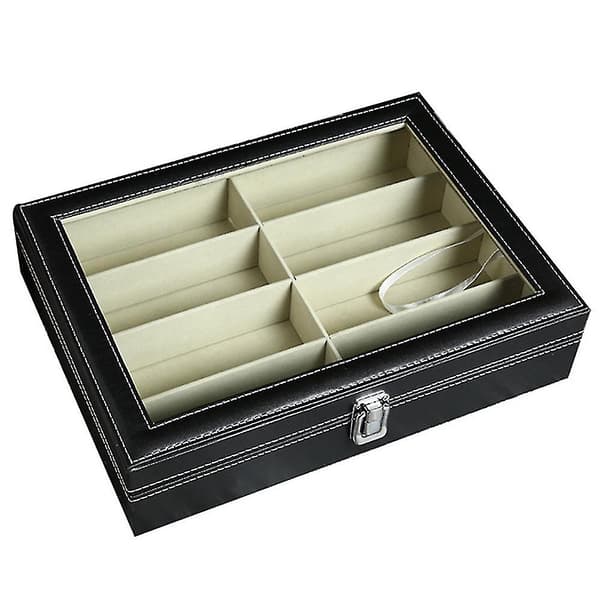 8-rums Brille Solbrille Opbevaringsboks, Briller Display Case Opbevaring