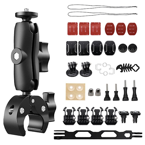 38 i 1 motorcykeltillbehör monteringssats kit för Insta360 One X2 X3 One X One R för Rs-kameror motorcykelmonteringssats kit svart