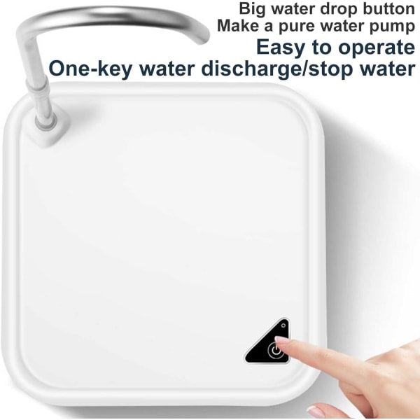 1 stk (Svart) Vannflaskedispenser til skrivebord, USB-lading