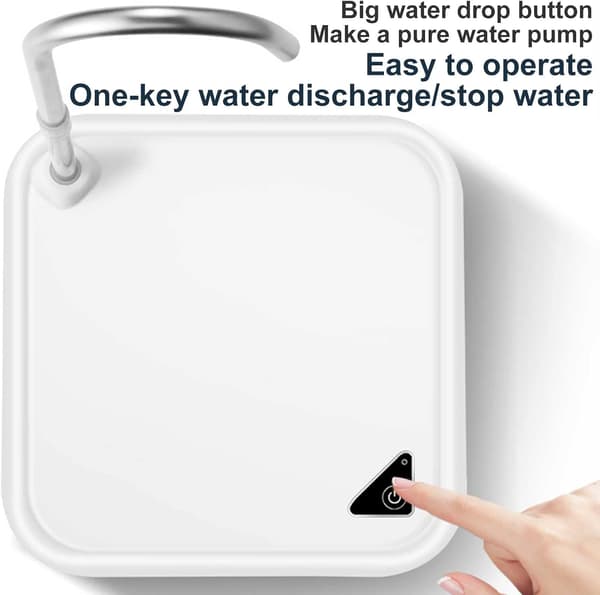 1 stycke (Svart) Bärbar Vattenflaskedispenser, USB-laddning