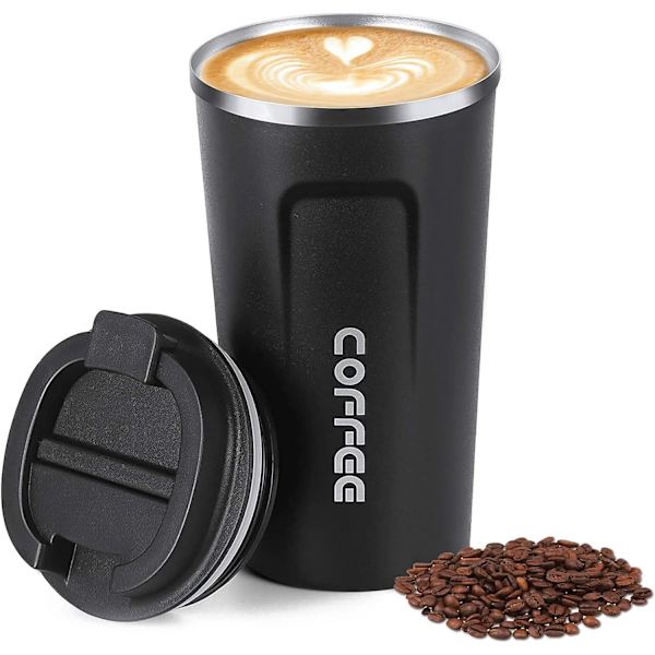 Reseterbar termosmugg, vakuumisolerad kaffemugg, återanvändbar rostfritt