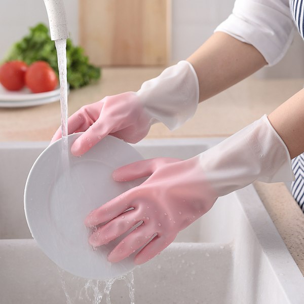 3 Par Latexfria Diskmaskinshandskar, Långärmade Hushålls