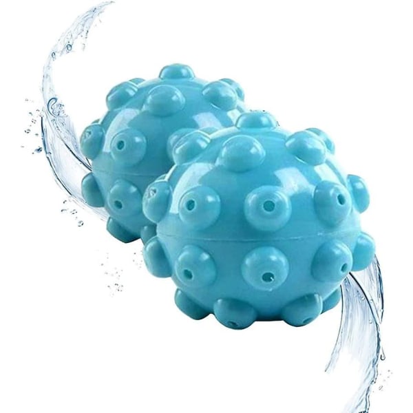 2PCS Tumble Dryer Balls Reusable Blue Anti-Winding Cleaning Tumble Dryer