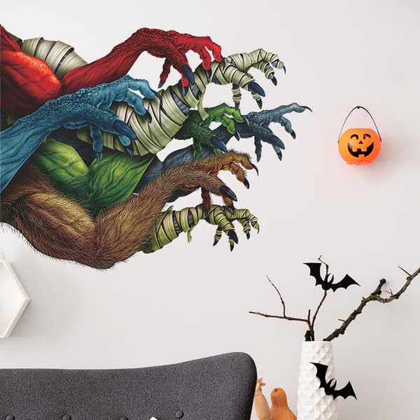 Halloween väggdekaler, avtagbara Halloween väggdekaler