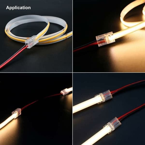 5m 2-pin LED-stripeforlengelseskabel LED-stripebelysningskontakt,