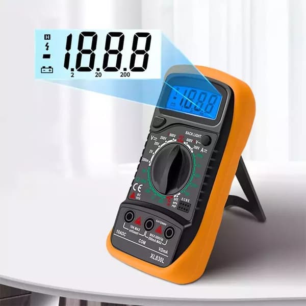 Lcd Digital Multimeter Voltmeter Ammeter Ac Dc Ohm Strømkrets Tester Summer