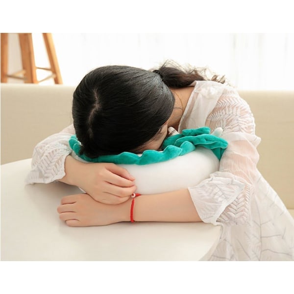 (19 * 27 cm) Anime Söpö White Dragon Neck Pillow Matkatyyny, Pehmo
