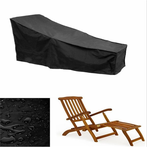 82-tums Patio Chaise Lounge-överdrag, Hållbart Utomhus Chaise