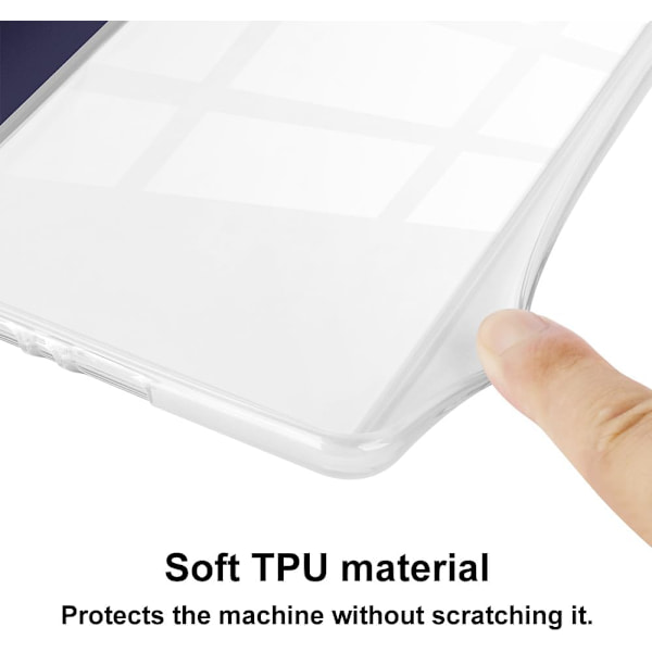 6-tums Kindle-fodral (11:e generationen - 2024), Ultraklart, Mjukt, Flexibelt, Transparent, TPU-baksida med automatisk sömn/vakna