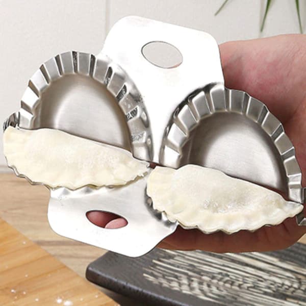 1 stk Halvautomatisk Dobbelthode Pakke Dumpling Mold Rustfritt