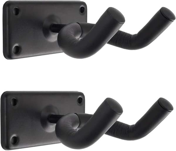 Set med 2 Gitarrväggkrokar, Svart Gitarrväggkrok Metall