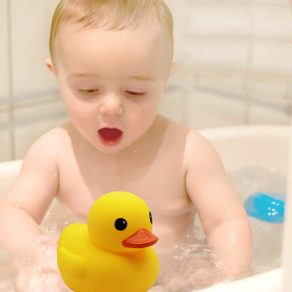 Andebadlegetøj Stor badeand Knib Gummiande Babyshower, 7 tommer