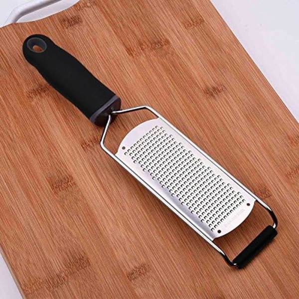 1 sort rustfrit ostegnidder, ergonomisk blødt greb citron