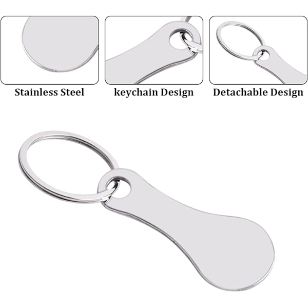 Token Indkøbsvogn Metal Nøgleholder, Token Rustfrit Stål
