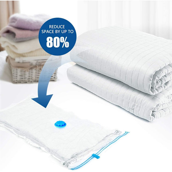 8-pack Premium Vakuumförvaringsväskor - 6L(80x60cm)+2S(60x40cm)