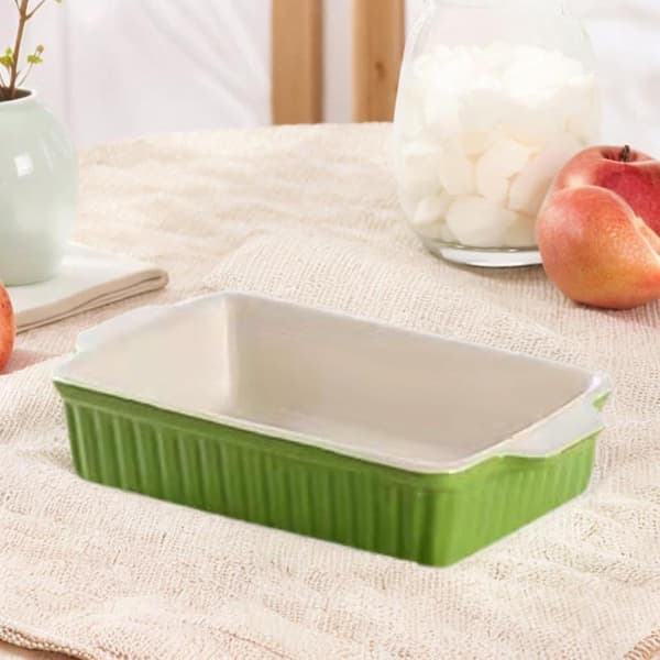 Bageform Porcelæn Bageforme Stor Lasagneform Dyb til Ovn til Banket, Rektangulær, 18*10,5*4 cm