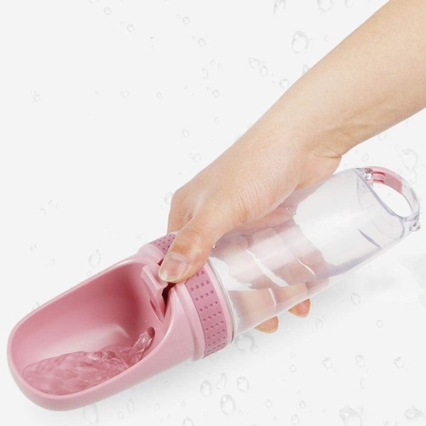 Koiran vesipullo, 350 ml, pullo koirille, vesidispenseri