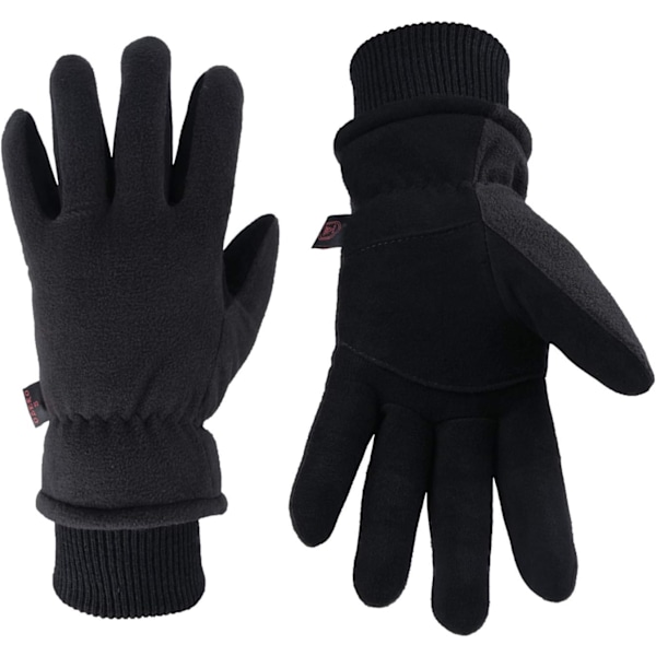 Vinterhandskar i hjortläder, vindtäta, -30 °C, varma gåvor för män och kvinnor vid körning i kallt väder, storlek L