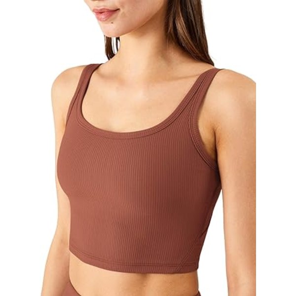 Tränings-BH för kvinnor - Ribbad Crop Top för Fitness