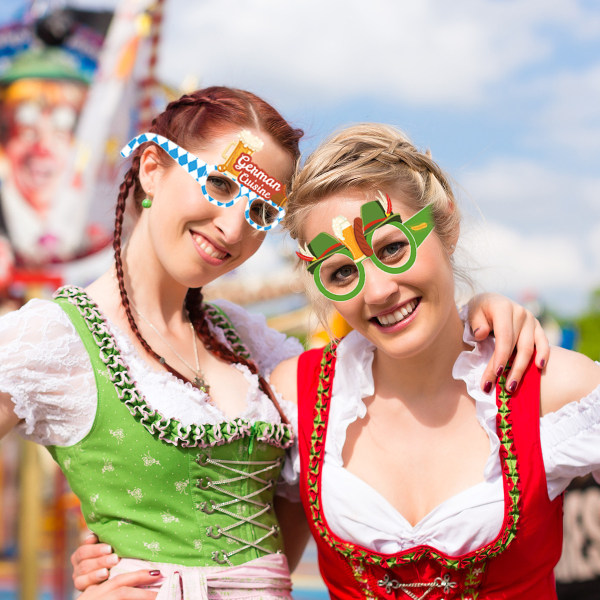 Oktoberfest Paper Glasses München Lokakuu Sarjakuva viinilasit