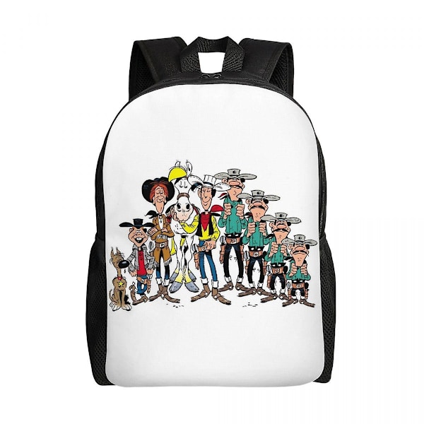 Lucky Luke Cartoon Comics Ryggsäck för Pojkar Flickor College Resor