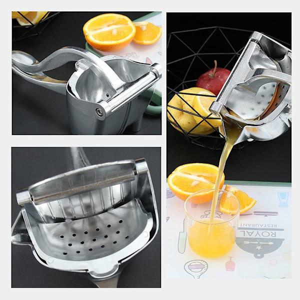 En manuell juicer med stor kapasitet, håndholdt juicer, rustfritt