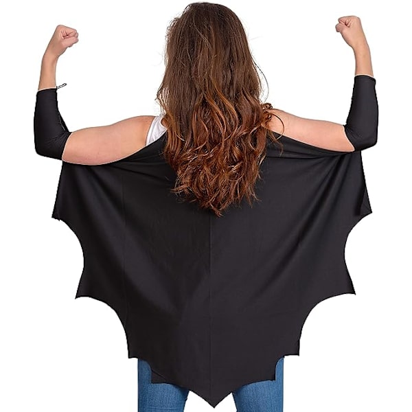 Skeleteen Bat Wings Kostume Tilbehør - Sort Vingesæt Til At Klæde Sig Ud