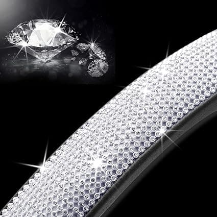 Vacker heldiamant (vit diamant) läderrattöverdrag