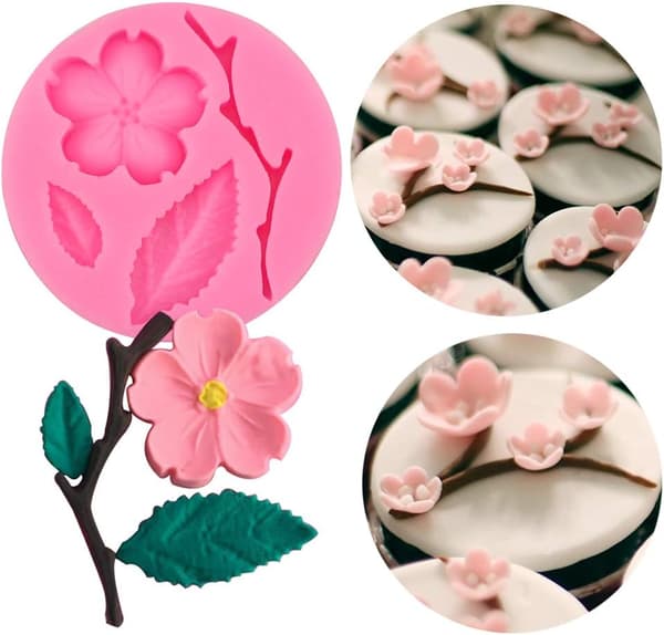 6 st Silikonformar för Kakor 3D Blommor Dekoration Blommor