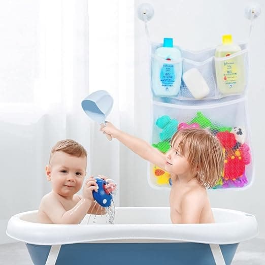 2-delad duschlekaksförvaring - Babylekaksnät + 2 Gratis