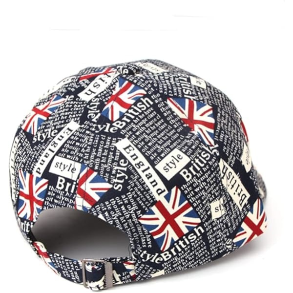 1 stk. baseballcaps med britisk flagg, sammenleggbar solhatt,
