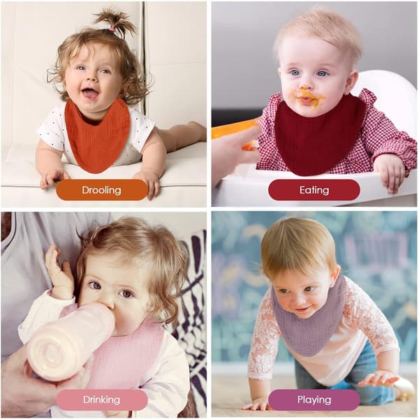 Sutter, 8 stk. baby trekant sutter, justerbare pige sutter (tilfældig