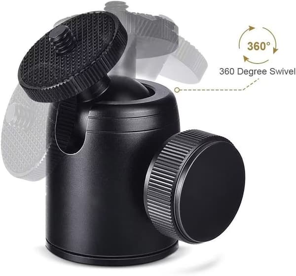 Mini 360° Svingbart Kulehode i Aluminiumlegering Kamera Kulehode 5kg