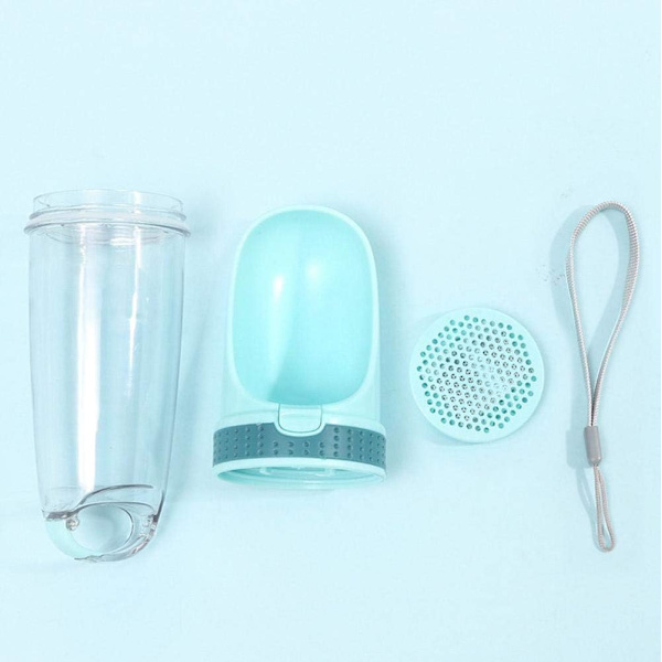 Koiran vesipullo, 350 ml, pullo koirille, vesidispenseri