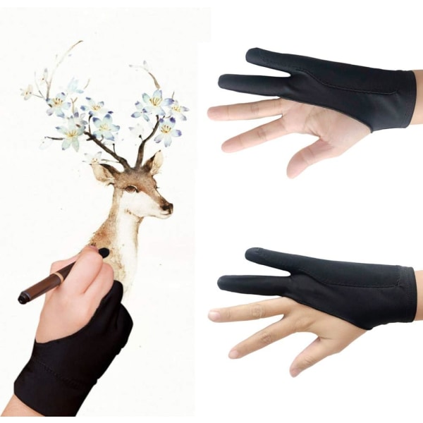 Gratis storlek Svart Tablet Ritning Fläckbeständiga handskar för