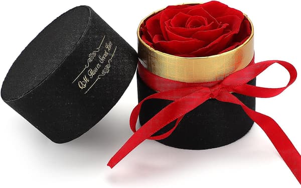 1 stk Håndbevarede Roser, Mini Evig Rose Gaveæske, Evig