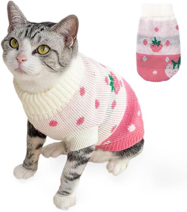 Katttröja, Vinterkläder för Katt, Lätt att Ta På