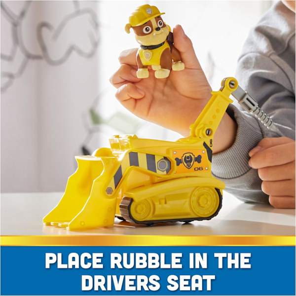 Paw Patrol, Rubble's Bulldozer, Leikkiauto Keräilyhahmoilla, Kestäviä Leikkikaluleluja Pojille & Tytöille