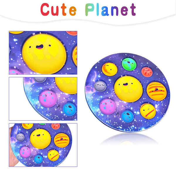 1 planet finger push bubbla leksak