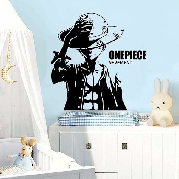 One Piece veggklistremerker One Piece Pirates Luffy Cartoon veggkunst