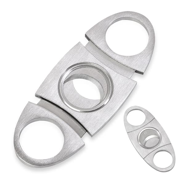 Cigar Cutter, Dobbeltbladet Rustfrit Stål Cigar Lomme Cigar