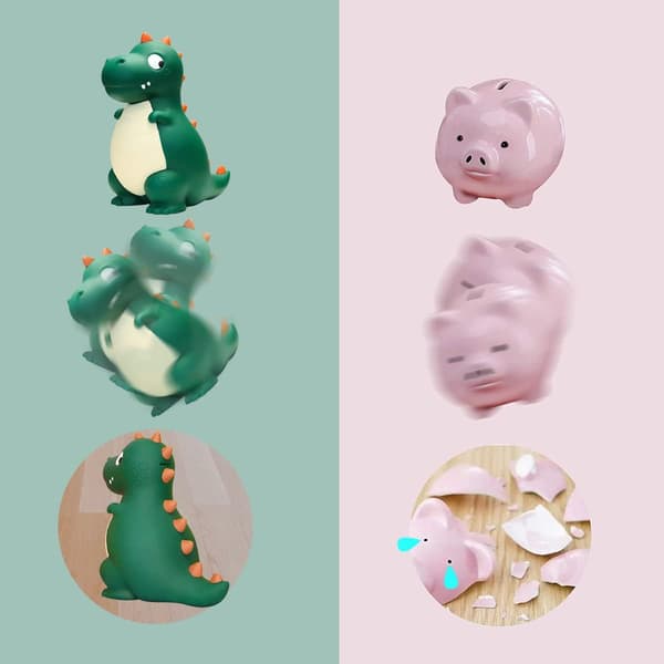 Dinosaurie Spargris Stor Plast Spargris Pengar Box för Barn